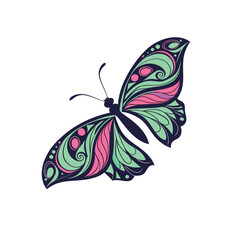 create a logo featuring a butterfly with an auror.eps