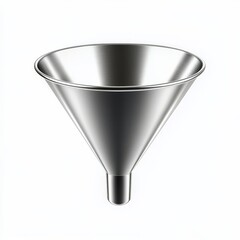 A sleek, modern metal funnel ideal for seamless liquid transfer in various industrial applications.