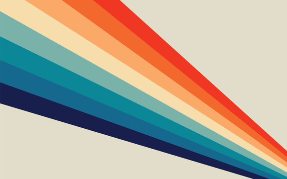  retro-inspired abstract background featuring diagonal lines in warm and cool tones