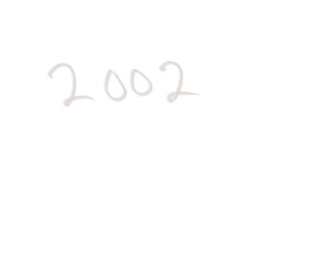 hand lettering numeric 2002 years
