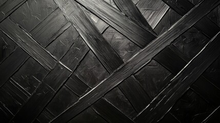 Abstract Black Paint Texture Crosshatched Design