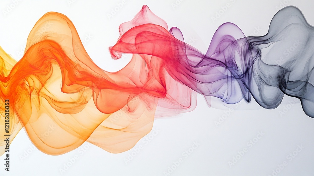 Poster abstract colorful smoke waves design flowing dynamic swirls elegant artistic background
