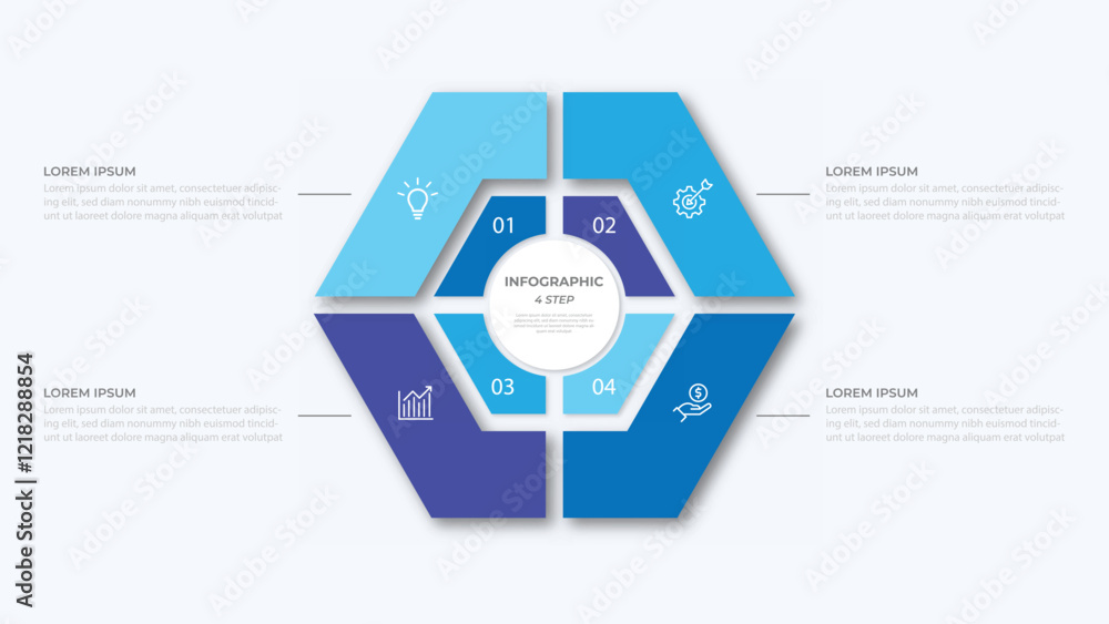 Poster vector infographic label design infographic template design and options or steps. can be used for pr