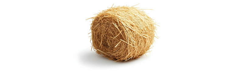 Studio Hay Bale, White Background, Rural Theme