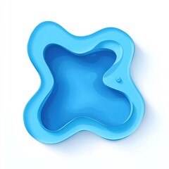 Obraz premium Abstract blue water pool, top view.