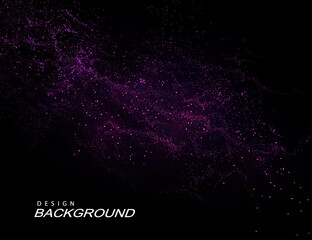 Obraz premium Isolated purple swirling mosaic on black background, abstract design component.