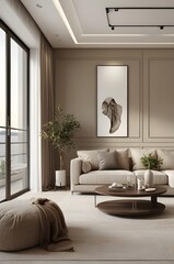modern living room with fireplace