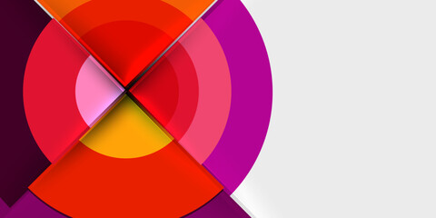 Obraz premium Target circle geometric abstract shapes. Vector Illustration For Wallpaper, Banner, Background, Card, Book Illustration, landing page