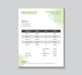 Obraz premium Creative invoice or cash memo template design