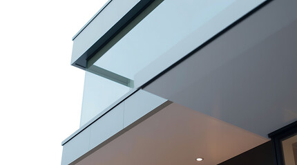 Fototapeta premium Sleek Modern Architecture: Geometric Design and Minimalist Facade of a Contemporary Building