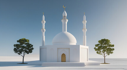 Fototapeta premium Magnificent Grand Mosque: Architectural Marvel of Islamic Design