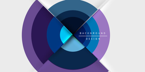 Fototapeta premium Target circle geometric abstract shapes. Vector Illustration For Wallpaper, Banner, Background, Card, Book Illustration, landing page