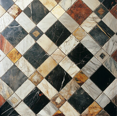 Gorgeous, marble floor, top view, only the pattern on the floor