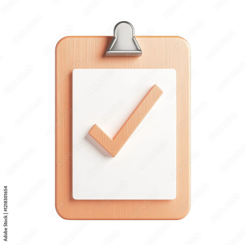 Aufkleber clipboard with checkmark symbol, representing task completion and organization. ideal for project ma
