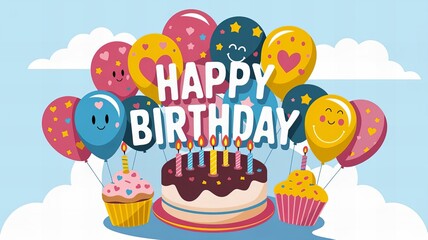 happy birthday balloons
