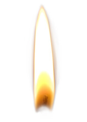 burning match isolated on white background