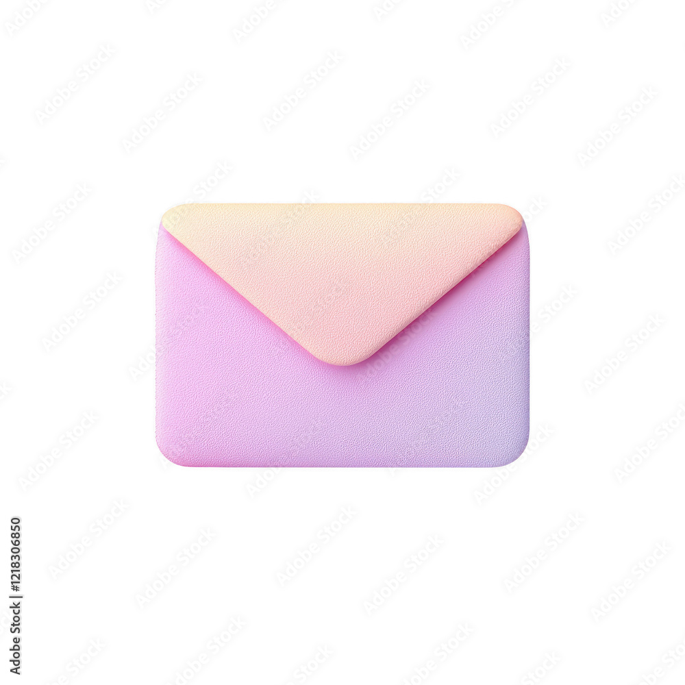 Poster pastel gradient envelope design with smooth texture, ideal for digital communication themes. this st