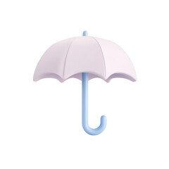 pastel pink umbrella with light blue handle, perfect for whimsical touch. This stylish accessory adds charm and functionality to rainy days