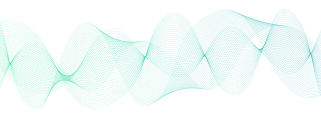 Abstract Multicolor gradient wave lines vector background, twisted curve lines . Visual music wave frequencies rhythm. Wave melody lines on white background. 