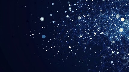 Fototapeta premium Abstract Network Data Visualization Dots Lines