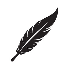 Obraz premium Simple Feather-Inspired Writing Symbol Vector Design