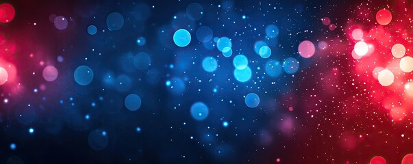 Cinematic Abstract Particle Effect with Red and Blue Glow