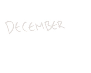 hand drawn and lettering december month