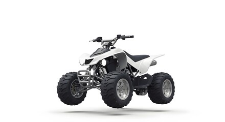 Fototapeta premium White Atv Quad Bike Off-road Vehicle for Sale