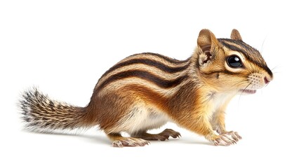 Obraz premium Chipmunk isolated over white background