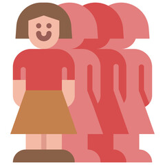 females flat icon