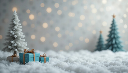 Empty of Christmas Blurred on Background