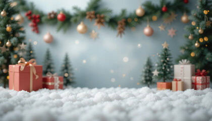 Empty of Christmas Blurred on Background