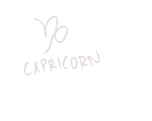 hand drawn and lettering zodiac sign capricorn