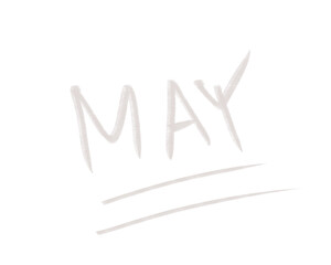 hand lettering month may