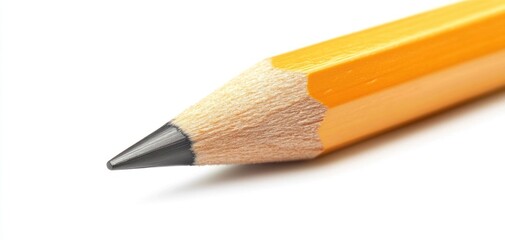 Close-up of a Sharpened Yellow Pencil