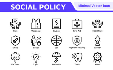 Outline icons about ESOP employee stock ownership plan. Contains such icons as company, win-win, scheme and benefits.