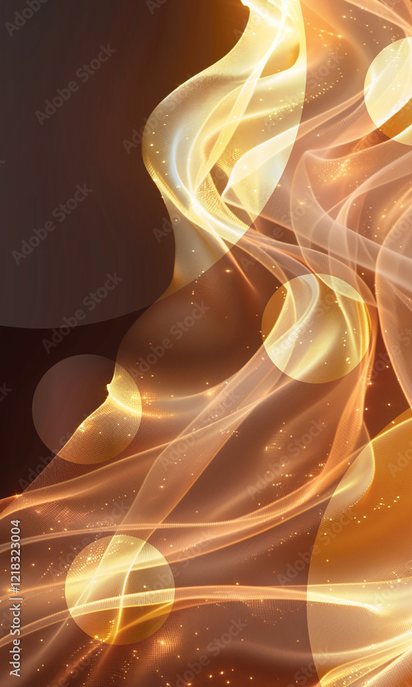 Poster пеabstract gradient background with lines and circles, perfect for creating vibrant abstract 3d wall