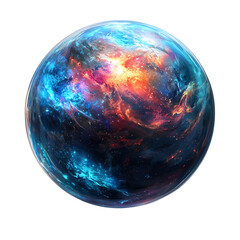 Surreal Fantasy Globe on Transparent Background