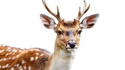 Fototapeta premium Deer isolated over white background