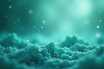 Fototapeta premium Shimmering teal, soft focus, tranquil atmosphere , glow, serenity