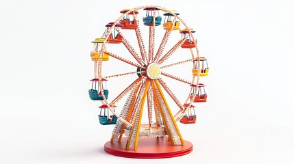 Colorful Ferris Wheel Model Amusement Park Fun Fair Ride