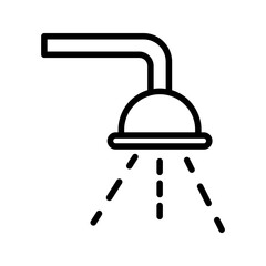 Shower head water pattern vector icon . vector illustration, pictogram isolated on white background. color editable