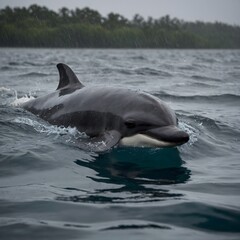 Fototapeta premium Porpoise and Marine Life: A Vibrant Underwater Community