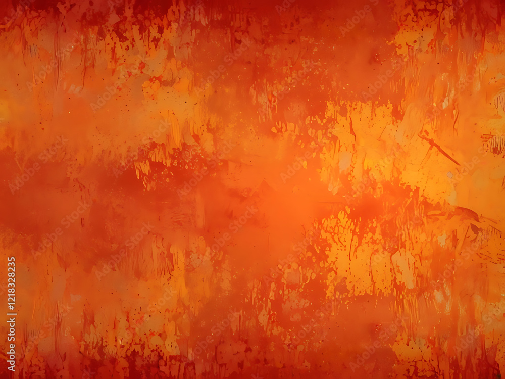 Fototapete warm gradient background with a grunge texture in orange and yellow, perfect for text overlay.