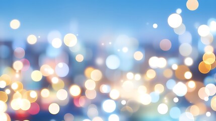 Fototapeta premium Capturing the Vibrant Energy of a Modern City Skyline at Night