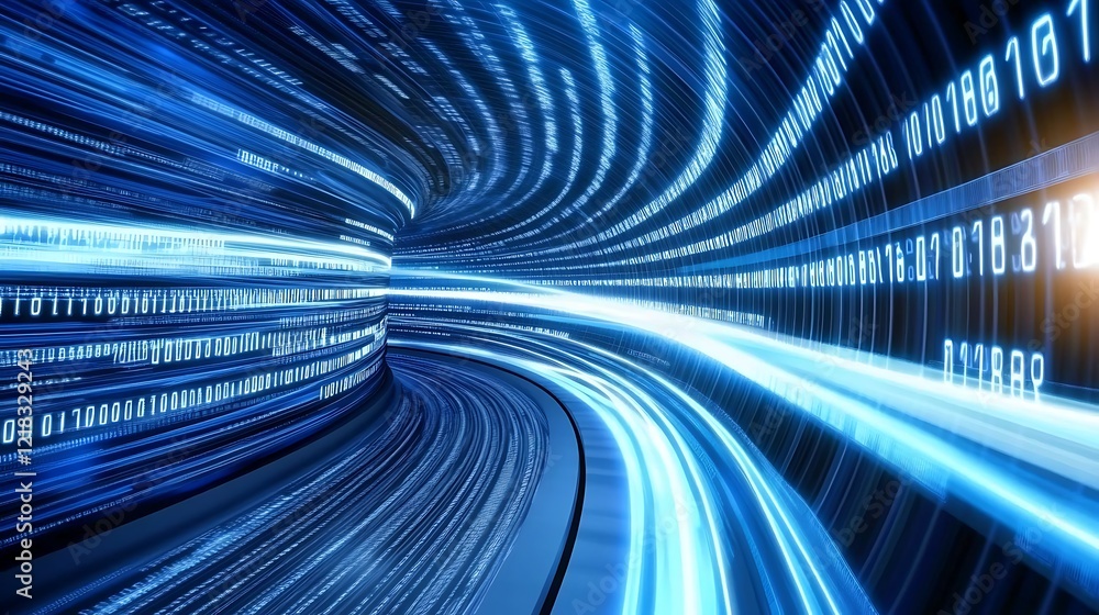 Poster journey through the digital tunnel of data and information flow
