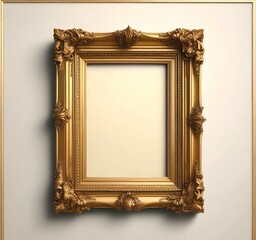 Illustration of vintage golden frame.