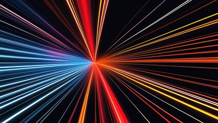 Vibrant light streaks creating dynamic motion representing energy, speed, modernity, fluidity