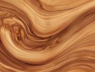 Fototapeta premium Elegant swirls of polished walnut wood grain natural patterns - texture warm environment close-up view rich visual appeal