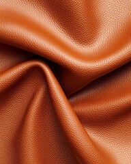 Elegant brown leather upholstery background textured surface luxurious mood soft sheen interior design